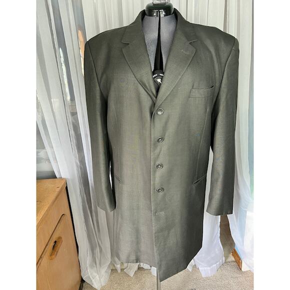 Blazer 5 button vintage 1980s gray Italian made - Picture 1 of 11